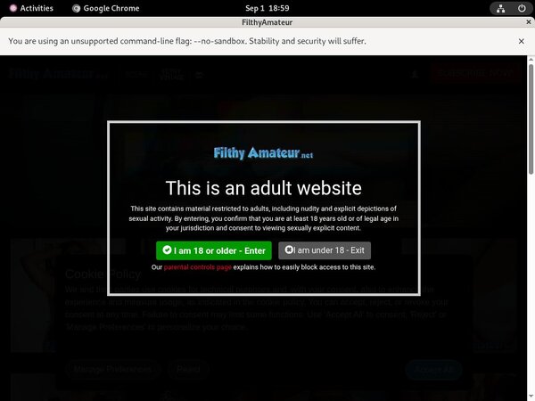Filthy Amateur Website Password
