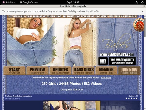 Jeans Babes Website Accounts