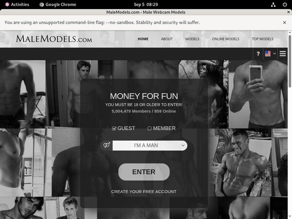Male Models Get Password