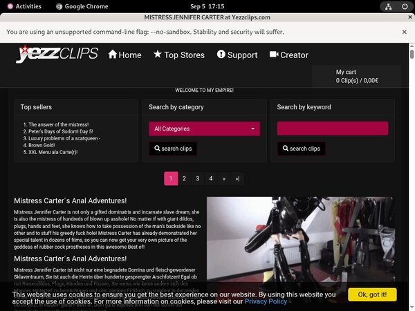 Mistress Jennifer Carter Video