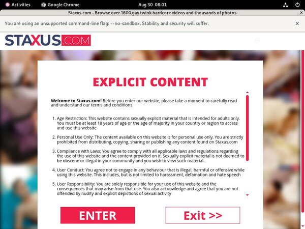 New Free Staxus Accounts