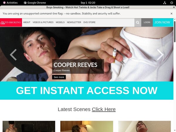 Sign Up To Boys-smoking.com