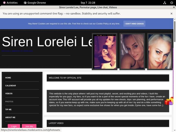 Sirenloreleileex.modelcentro.com Snapchat