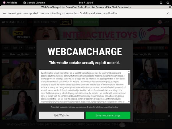 Webcam Charge Trial Login