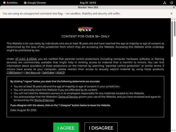 Workin Men XXX Discount Page