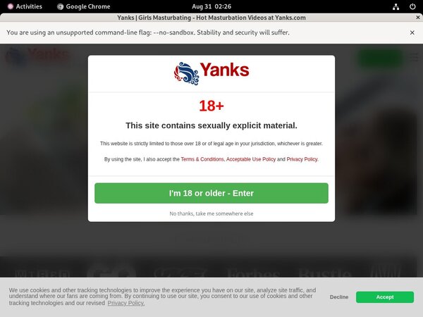 Yanks.com Account Info