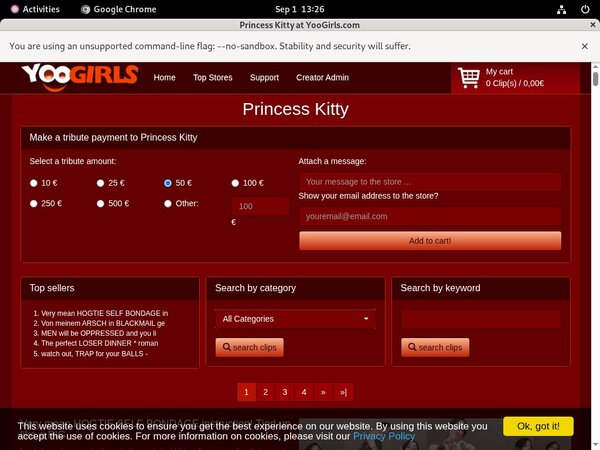 Yoogirls.com Discount Form